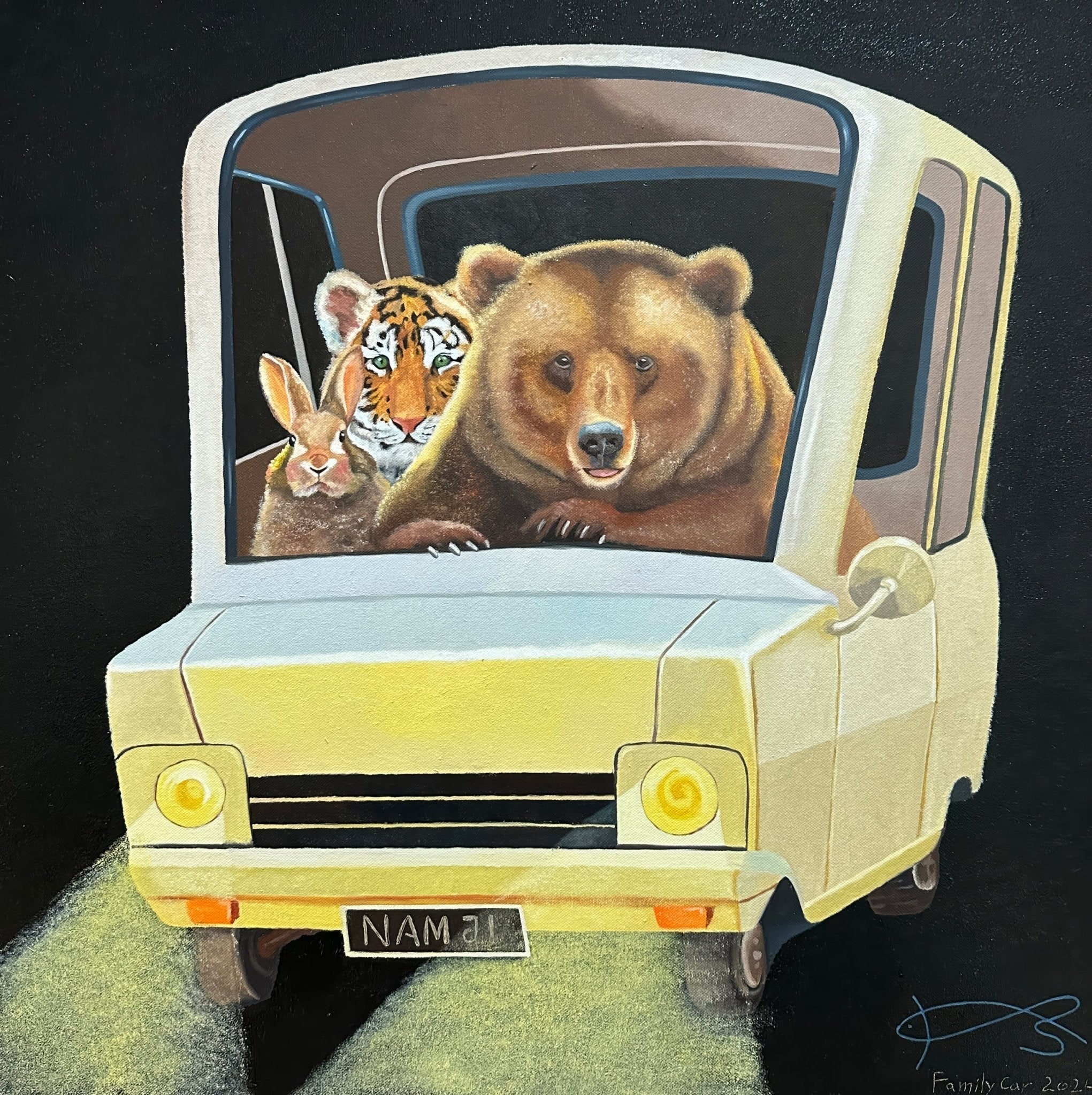 korean art, Family car - DOKHBI ARTWORKS Nam ji hyung Painting