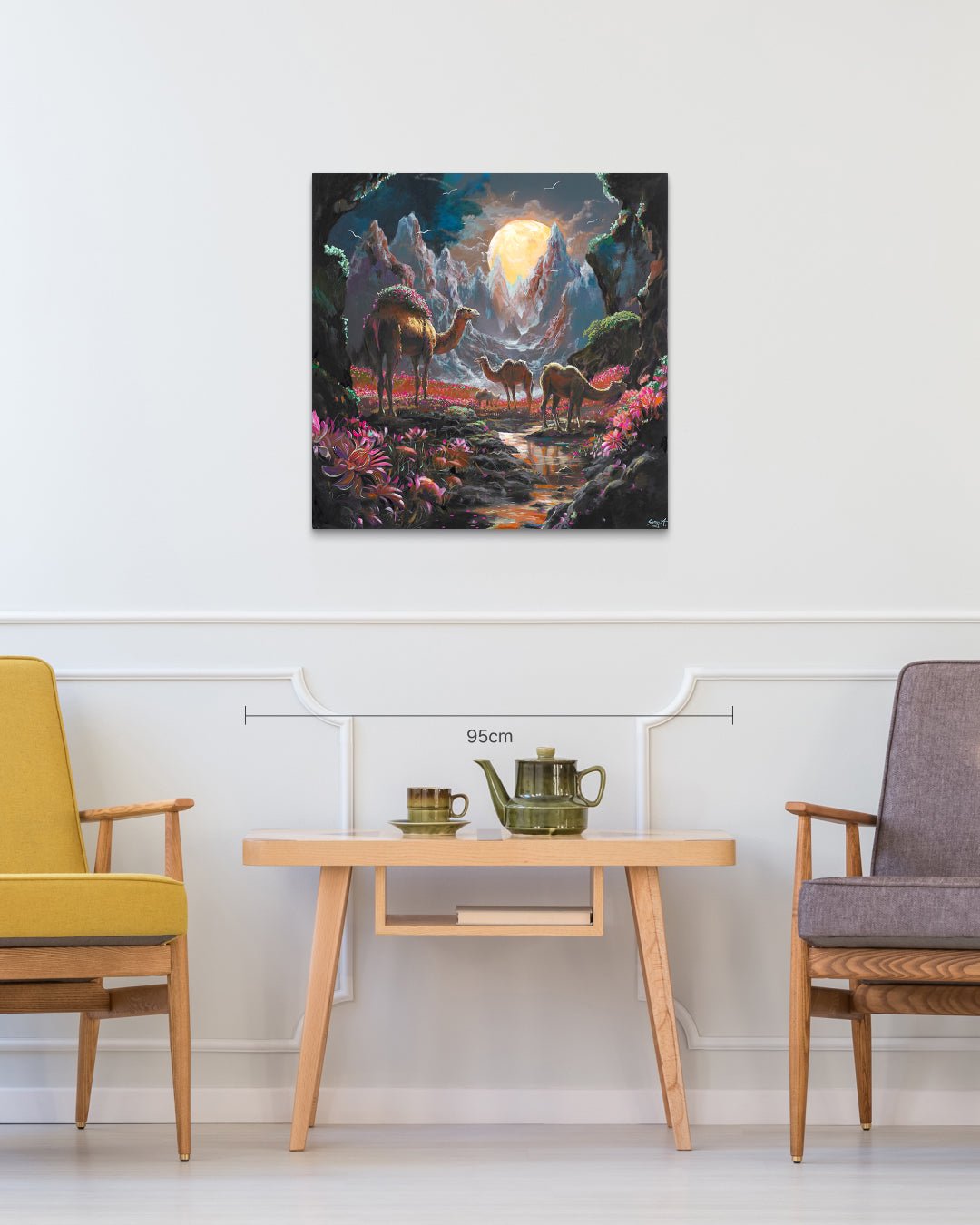korean art, Family Trip to fantasy land - DOKHBI ARTWORKS Painting Yun Song - A ARTWORKS dokkaebi dokebi k - art Family Trip to fantasy land size reference 72.7x72.7cm - original Korean painting by Yun Song - A DOKHBI