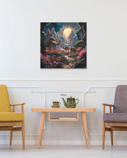 korean art, Family Trip to fantasy land - DOKHBI ARTWORKS Painting Yun Song - A ARTWORKS dokkaebi dokebi k - art Family Trip to fantasy land size reference 72.7x72.7cm - original Korean painting by Yun Song - A DOKHBI