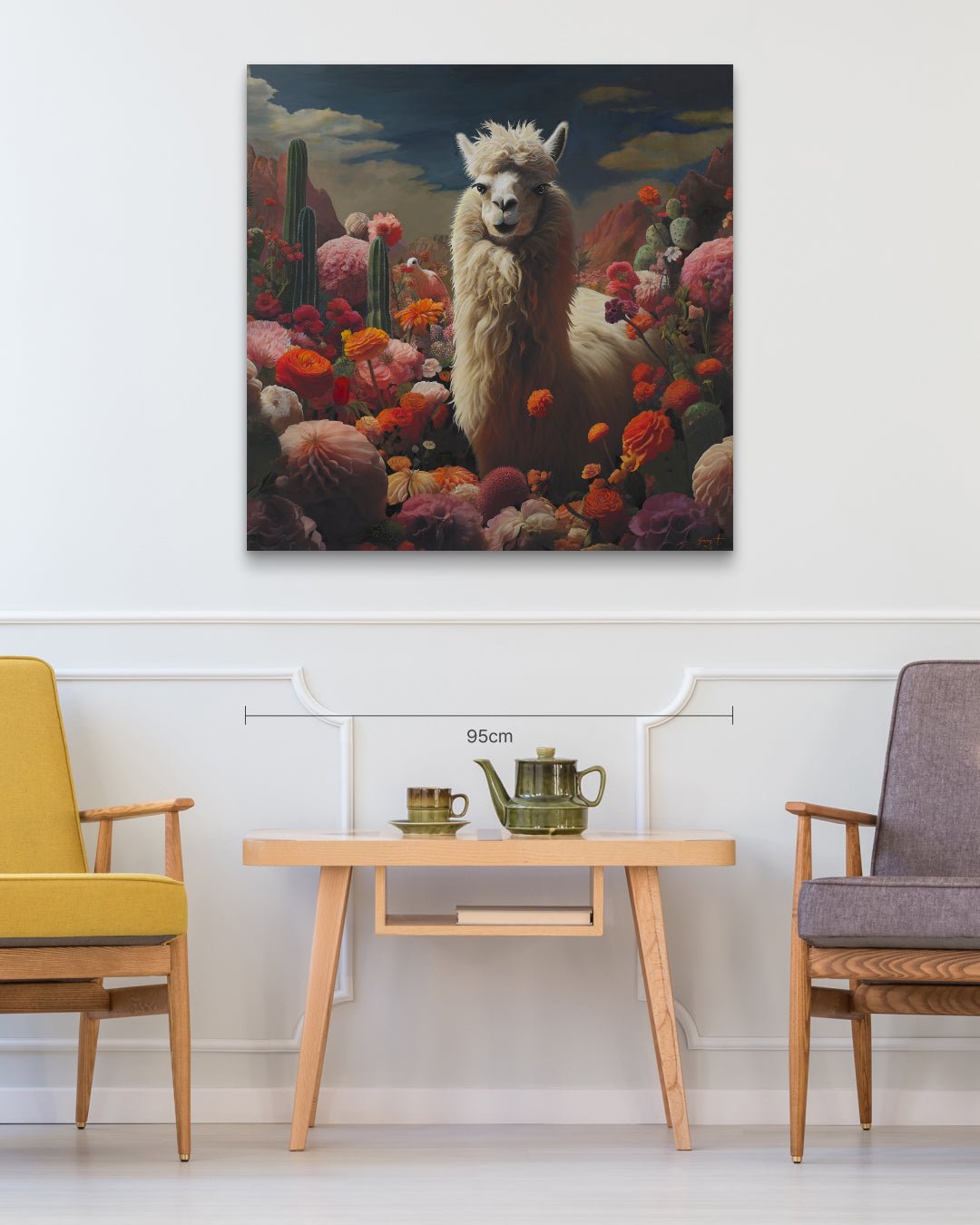 korean art, Fantasy Land of Camel - DOKHBI ARTWORKS Painting Yun Song - A ARTWORKS dokkaebi dokebi k - art Fantasy Land of Camel size reference 97x97cm - original Korean painting by Yun Song - A DOKHBI