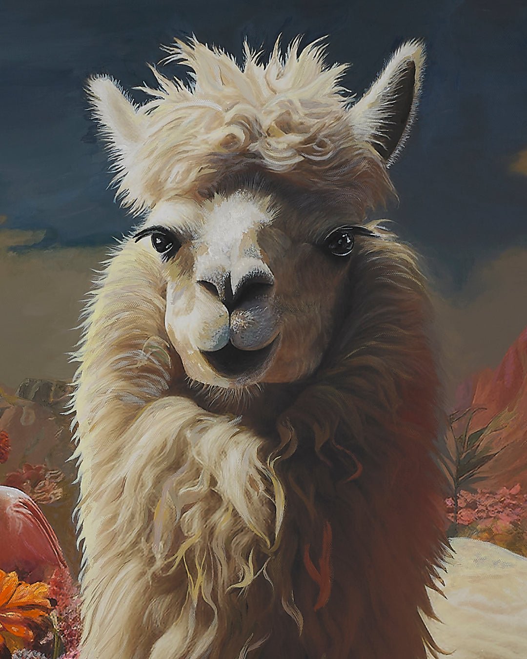 korean art, Fantasy Land of Camel - DOKHBI ARTWORKS Painting Yun Song - A ARTWORKS dokkaebi dokebi k - art Fantasy Land of Camel close - up detail, brushwork texture by Korean artist Yun Song - A DOKHBI