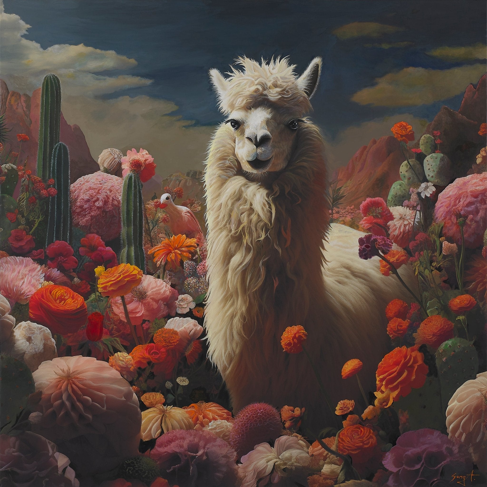 korean art, Fantasy Land of Camel - DOKHBI ARTWORKS Painting Yun Song - A