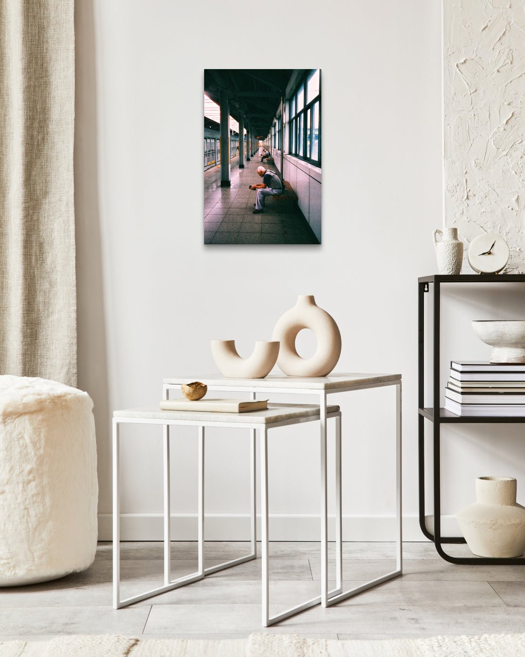Father by SeongHa LEE displayed in modern living room, original Korean fine art photography 2024