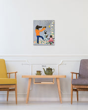 Feast size reference 53x45.5cm - original Korean painting by Anna Song