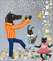 Feast - Acrylic on Canvas 53x45.5cm by Anna Song, Korean Contemporary Art 2025