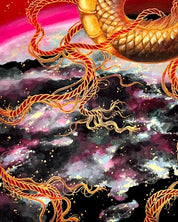 Fortune surface detail - Bunchae on Jangji by Hwui yeon Lee, Korean fine art 2025