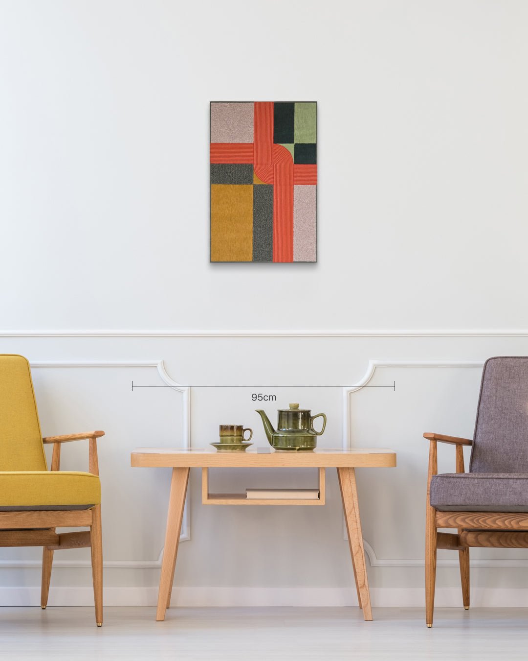 Gift 3 (Orange) size reference 60.6×40.9cm - original Korean Hanji painting by Lee Yu-mi (Haerang) 2023
