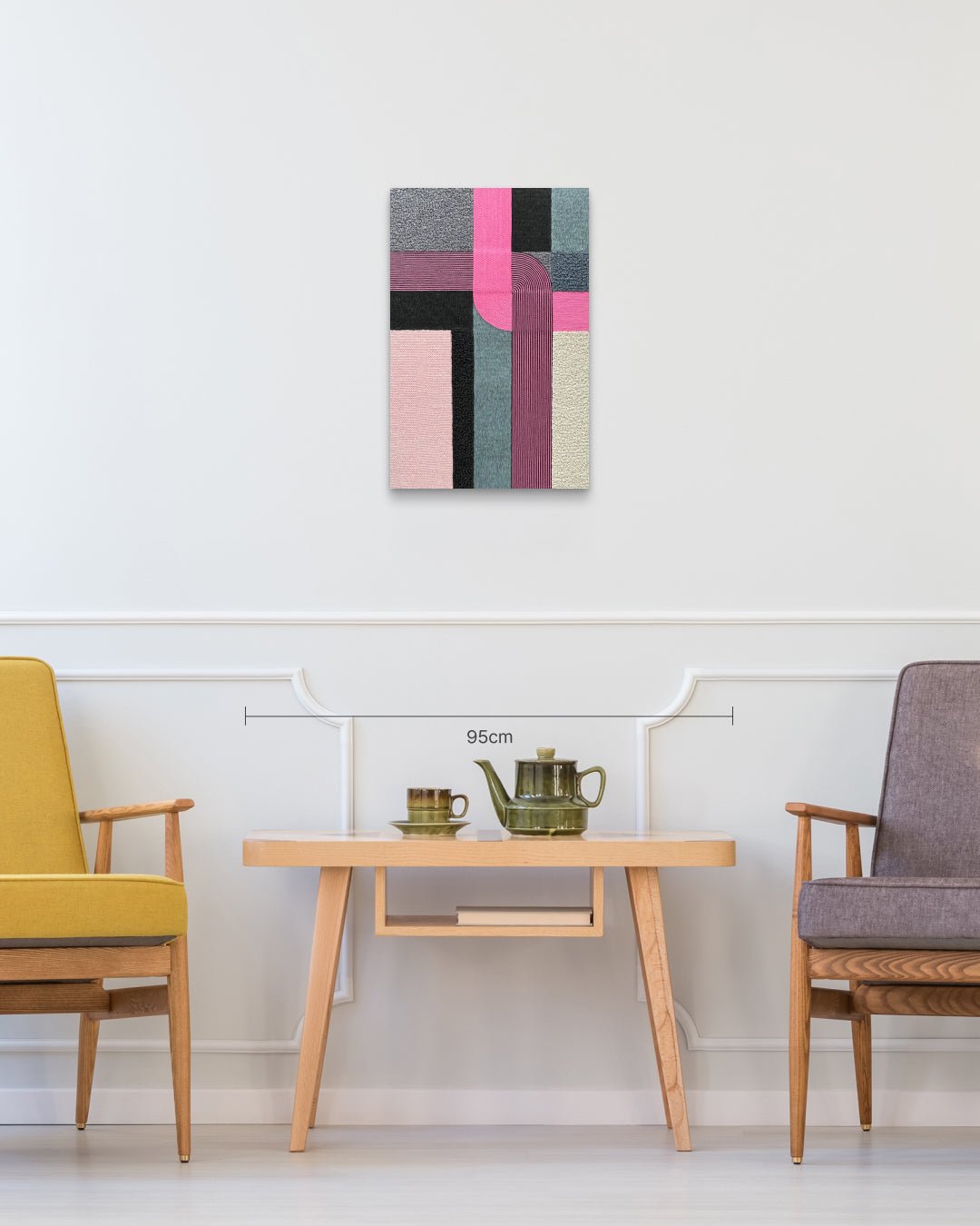 Gift 4 (Pink) size reference 60.6×40.9cm - original Korean Hanji painting by Lee Yu-mi (Haerang) 2023