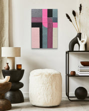 Korean contemporary Hanji painting Gift 4 (Pink) by Lee Yu-mi (Haerang), interior wall art decor