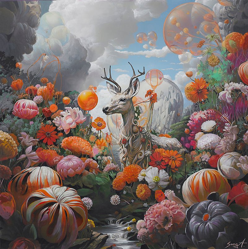 korean art, God of Prosperity - DOKHBI ARTWORKS Painting Yun Song - A