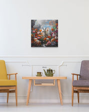 korean art, God of Prosperity - DOKHBI ARTWORKS Painting Yun Song - A ARTWORKS dokkaebi dokebi k - art God of Prosperity size reference 60.6x60.6cm - original Korean painting by Yun Song - A DOKHBI