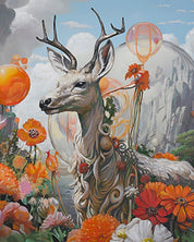 korean art, God of Prosperity - DOKHBI ARTWORKS Painting Yun Song - A ARTWORKS dokkaebi dokebi k - art God of Prosperity close - up detail, brushwork texture by Korean artist Yun Song - A DOKHBI