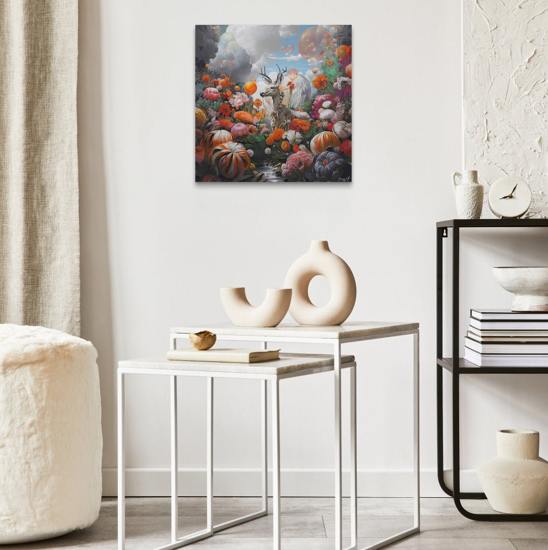 korean art, God of Prosperity - DOKHBI ARTWORKS Painting Yun Song - A ARTWORKS dokkaebi dokebi k - art God of Prosperity by Yun Song - A displayed in modern living room, original Korean painting 2024 DOKHBI