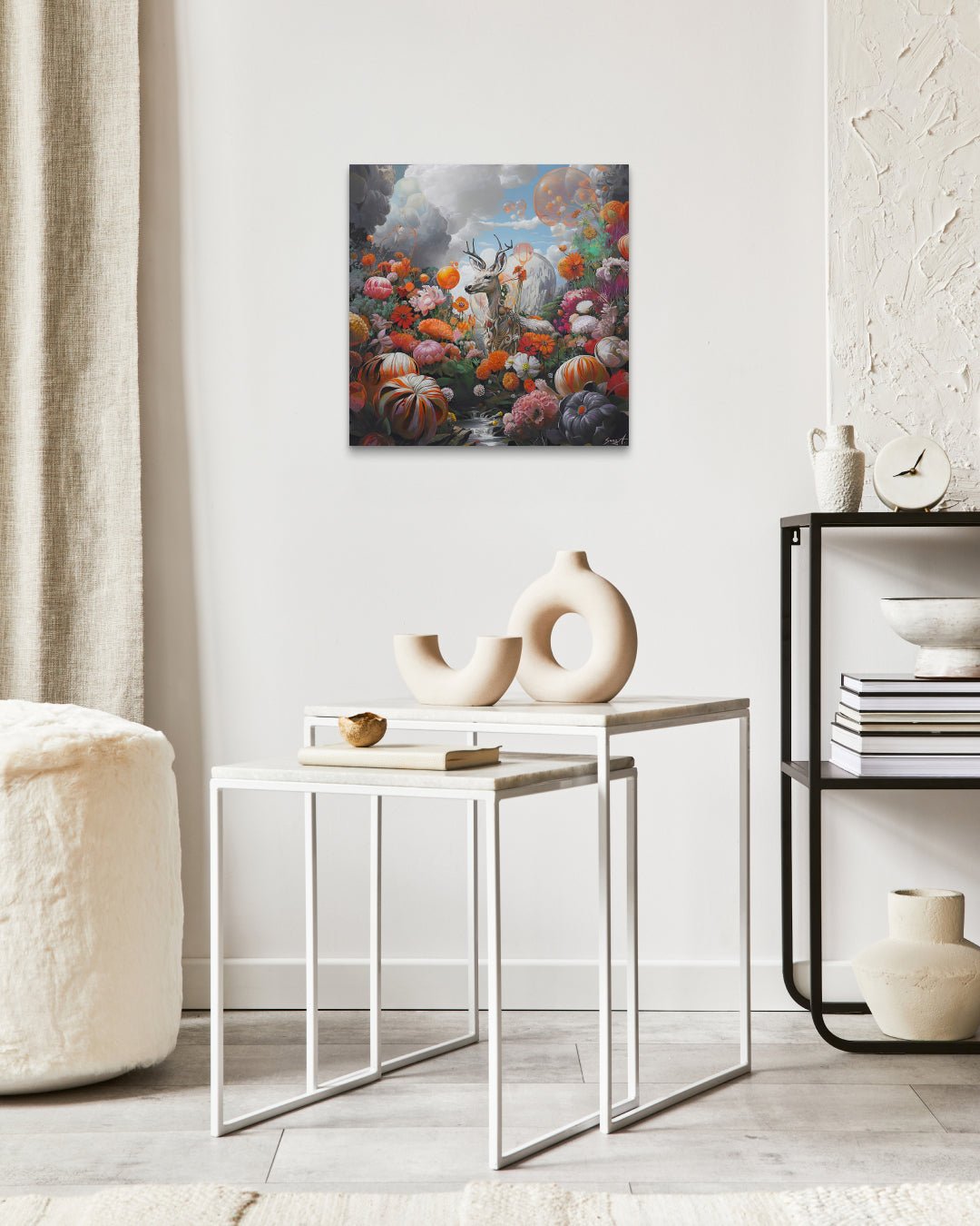 korean art, God of Prosperity - DOKHBI ARTWORKS Painting Yun Song - A ARTWORKS dokkaebi dokebi k - art God of Prosperity by Yun Song - A displayed in modern living room, original Korean painting 2024 DOKHBI