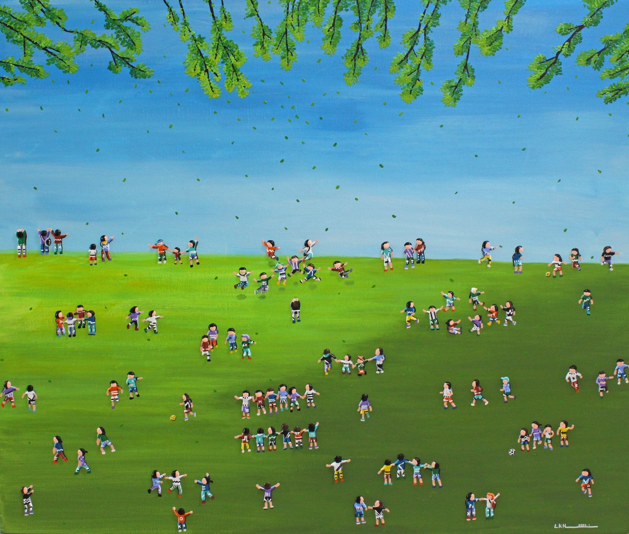 korean art, Green grass - DOKHBI ARTWORKS Lee Kyoung Hyun Painting