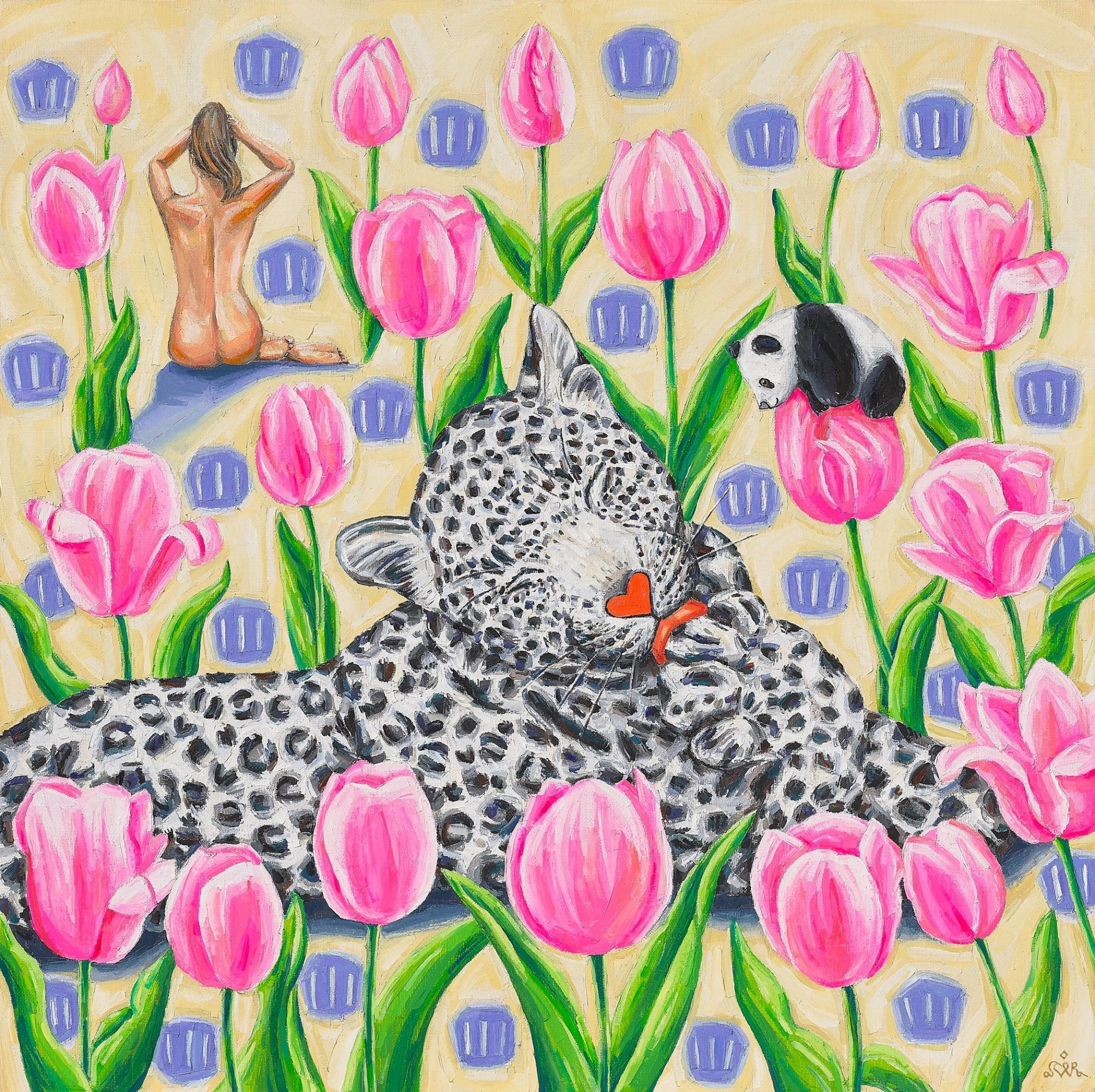 korean art, Grooming Time - DOKHBI Aira Choi ARTWORKS Painting