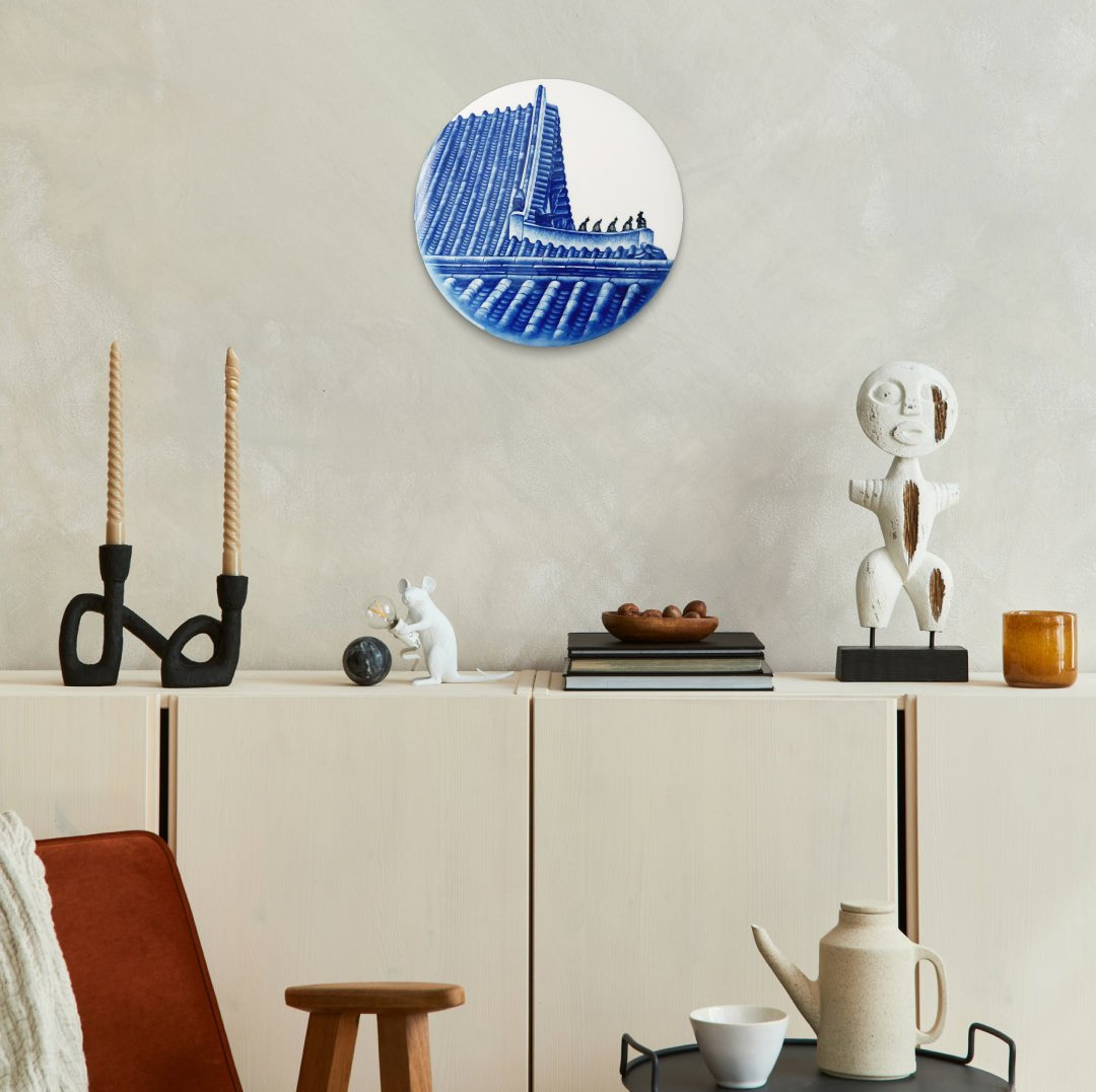 korean art, Gyeongbokgung Palace Roof and Its Guardian Statues VIII - DOKHBI ARTWORKS CHOI WONSUN Mixed Media ARTWORKS dokkaebi dokebi k - art Gyeongbokgung Palace Roof and Its Guardian Statues VIII DOKHBI