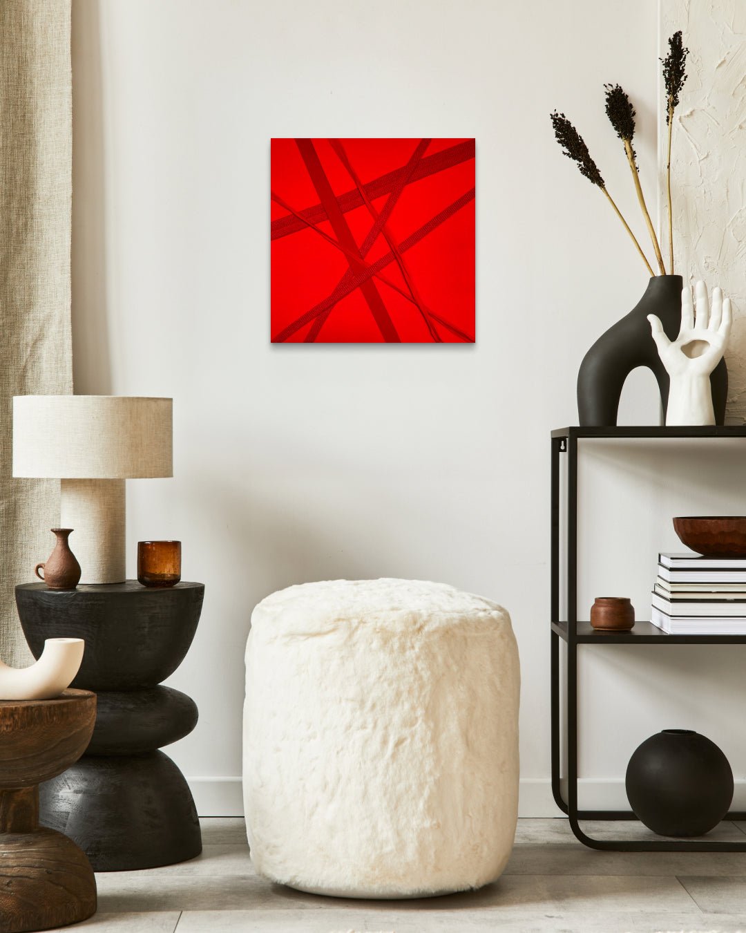 HOPE 4 by KELLEY KIM displayed in modern living room, original Korean textile art 2024