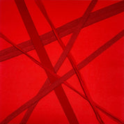 HOPE 4 - fabric compound, knitting, cotton linen 37.9x37.9cm by KELLEY KIM, Korean Contemporary Textile Art 2024
