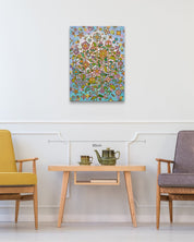 Humming garden 20-5 size reference 72.7x53cm - original Korean painting by Kim Young-jin