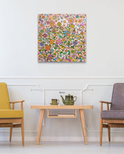 Humming garden 30-2 size reference 72.7x72.7cm - original Korean painting by Kim Young-jin