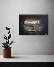 I am, Because For I am (Cow) size reference 33.4x24.2cm - original Korean painting by Luka Kim
