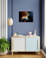 Korean contemporary painting I am, Because Who I am (Deer) by Luka Kim, interior wall art decor