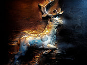 I am, Because Who I am (Deer) - Acrylic, Resin on Canvas 53x45.5cm by Luka Kim, Korean Contemporary Art 2024