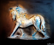 I am, Because Who I am (Horse) - Acrylic, Resin on Canvas 53x45.5cm by Luka Kim, Korean Contemporary Art 2024