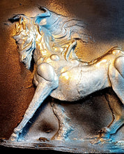 I am, Because Who I am (Horse) close-up detail, resin texture by Korean artist Luka Kim