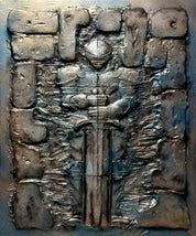 I am, Because Who I am (Knight) - Acrylic, Resin on Canvas 72.7x60.6cm by Luka Kim, Korean Contemporary Art 2024