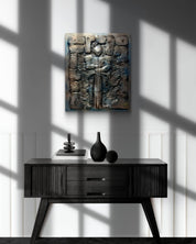 Korean contemporary painting I am, Because Who I am (Knight) by Luka Kim, interior wall art decor