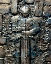 I am, Because Who I am (Knight) close-up detail, resin texture by Korean artist Luka Kim