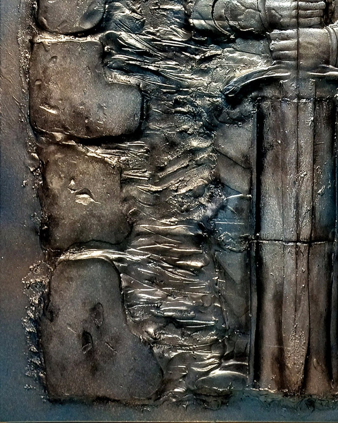 I am, Because Who I am (Knight) surface detail - Acrylic Resin on Canvas by Luka Kim, Korean fine art 2024
