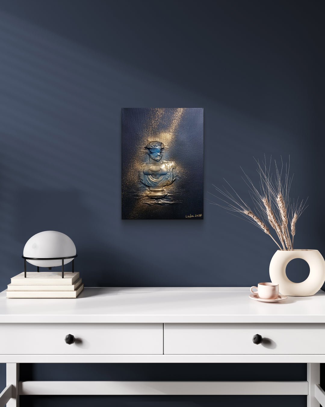 Korean contemporary painting I am, Because Who I am (Man) by Luka Kim, interior wall art decor