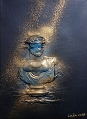 I am, Because Who I am (Man) - Acrylic, Resin on Canvas 33.4x24.2cm by Luka Kim, Korean Contemporary Art 2024