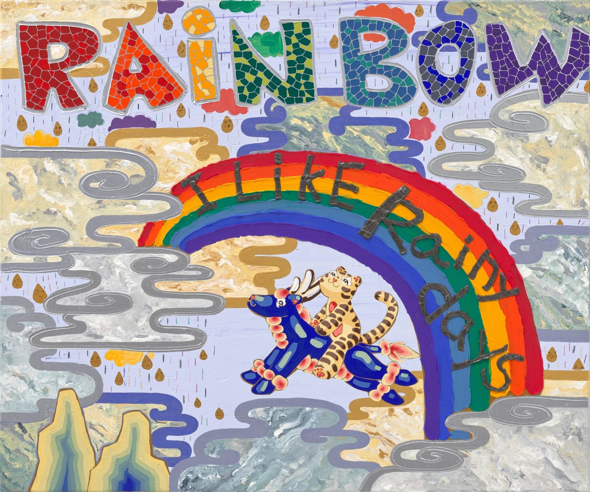 korean art, I Like Rainy Days - DOKHBI ARTWORKS Leeseo Noh Mixed Media