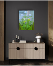 If I'm with you by Sijin Lee displayed in modern living room, original Korean painting 2024