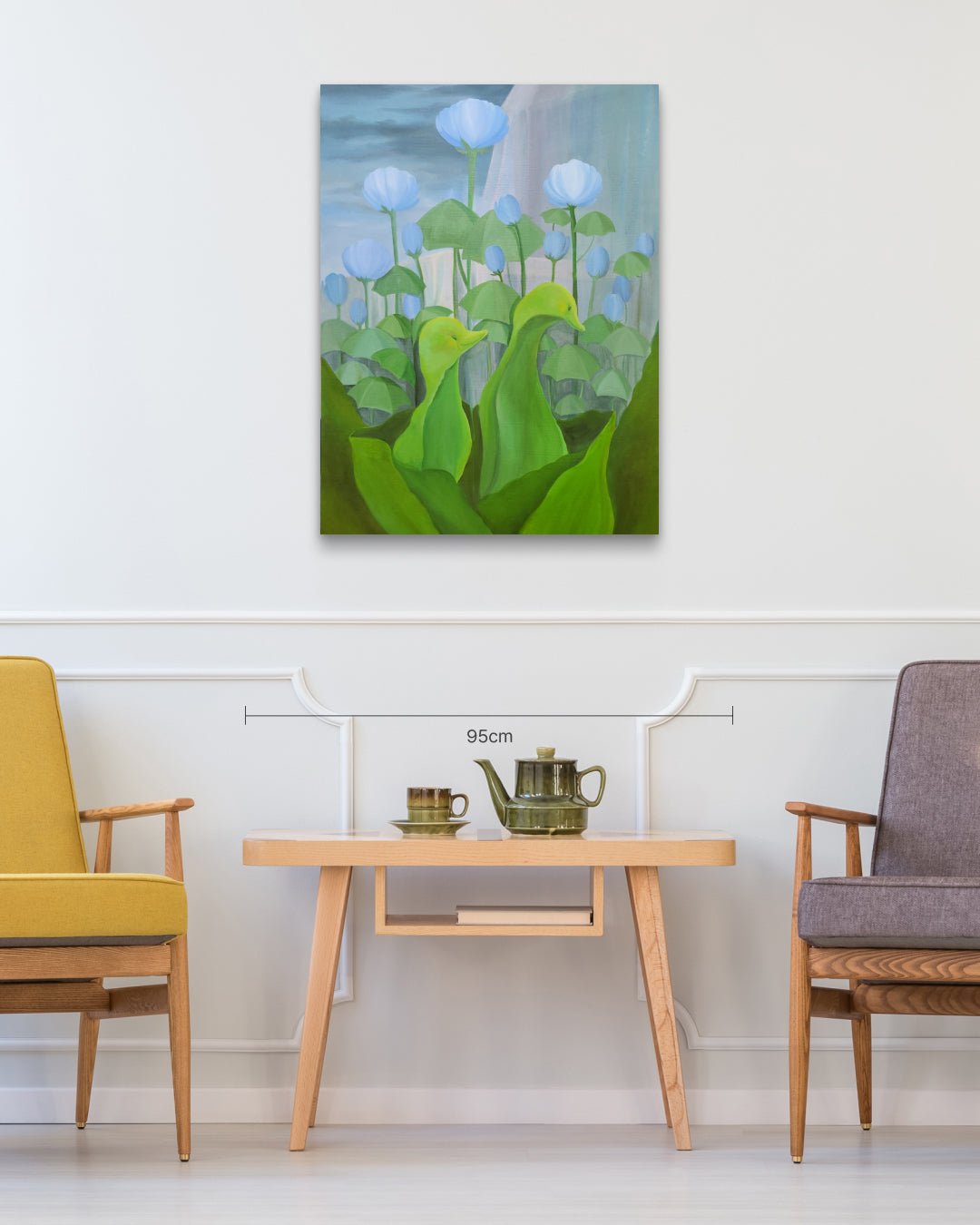 If I'm with you size reference 65.1x90.9cm - original Korean painting by Sijin Lee