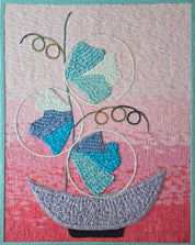 Imaginary Flower 003 (pink) - Hanji and Bimji on panel 27.5×35.0cm by Lee Yu-mi (Haerang), Korean Contemporary Art 2025