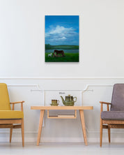 Imagined Gaze size reference 72.7x50.3cm - original Korean painting by Sijin Lee
