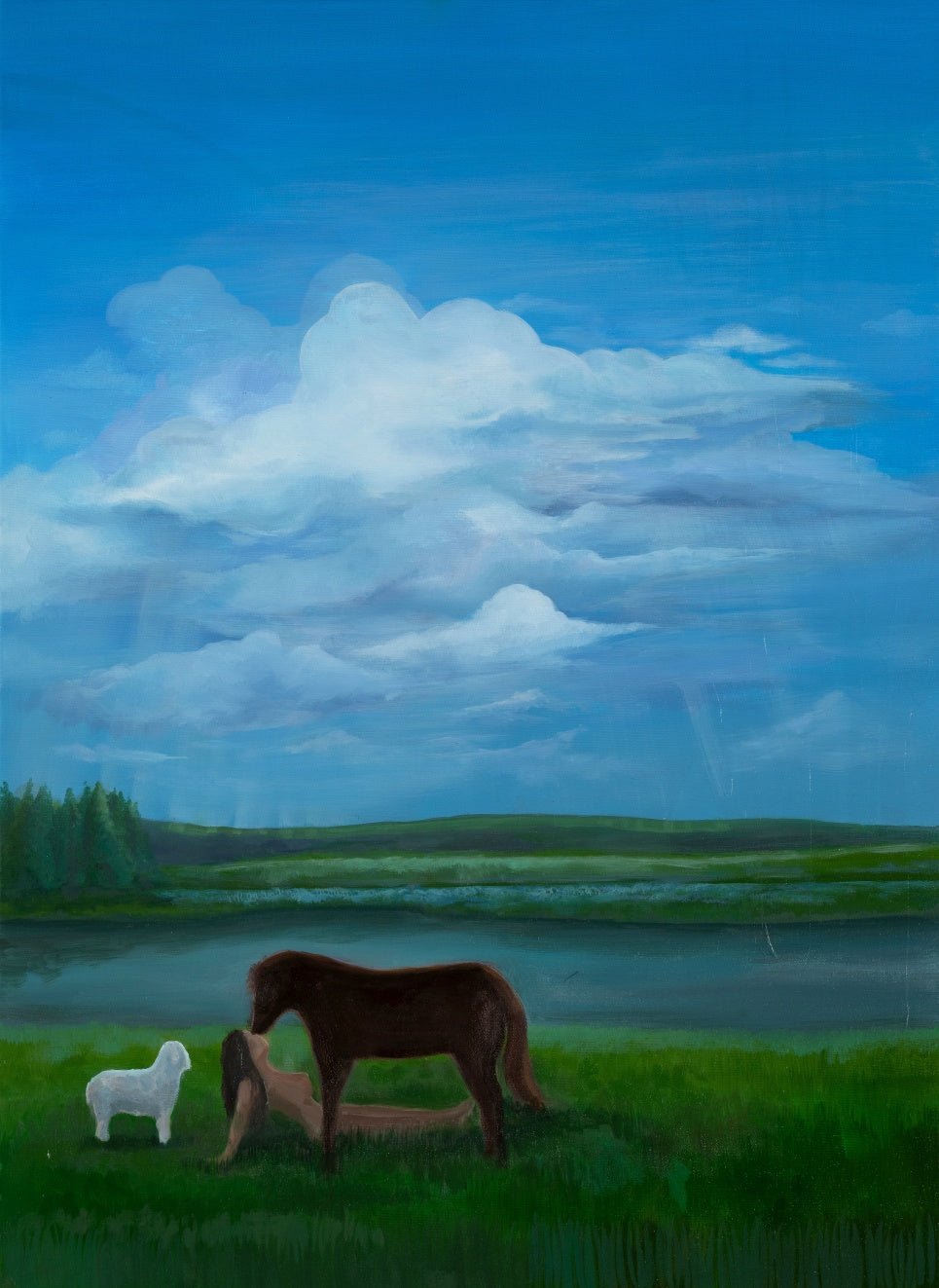 Imagined Gaze - Oil on Canvas 72.7x50.3cm by Sijin Lee, Korean Contemporary Art 2025