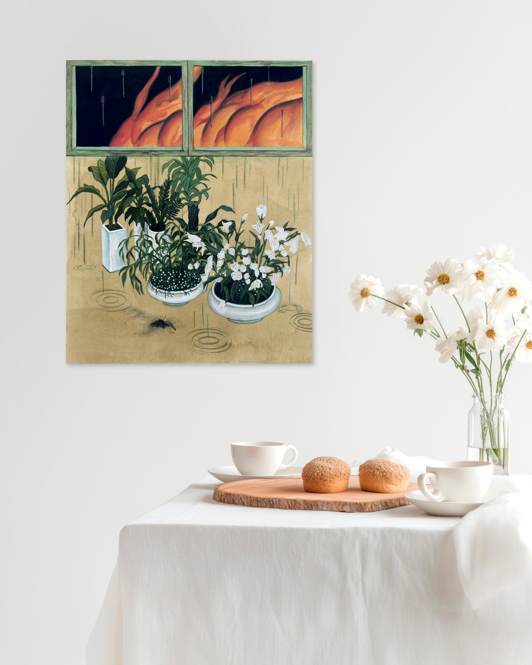 korean art, Incident beyond the window : Fire - DOKHBI ARTWORKS Han Hye Soo Mixed Media