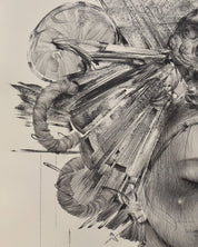 INSTG Series#D2552 surface detail - graphite on paper by Lee.K, Korean fine art 2025