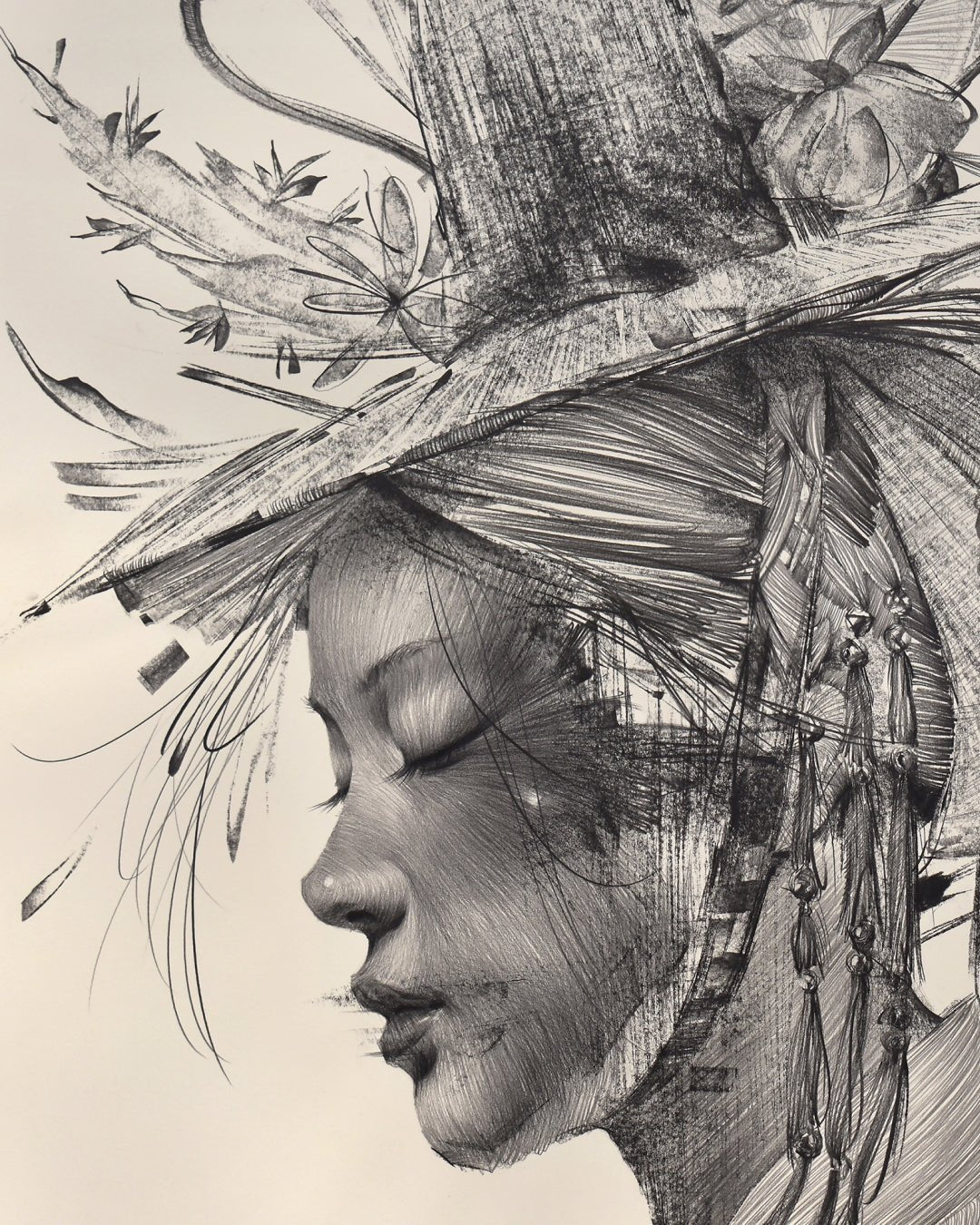 INSTG Series#D2554 close-up detail, graphite pencil texture by Korean artist Lee.K