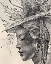 INSTG Series#D2554 close-up detail, graphite pencil texture by Korean artist Lee.K