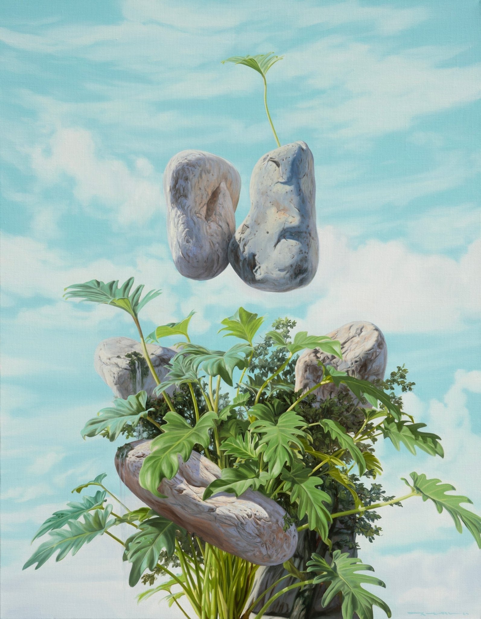 Kiss - Oil on canvas 116.8×90.9cm by Park Jung Yong, Korean Contemporary Art 2023