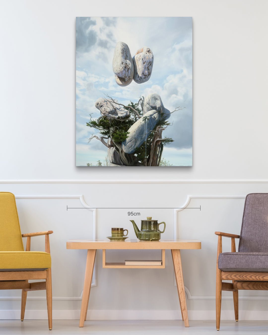 Kiss size reference 116.8×90.9cm - original Korean painting by Park Jung Yong 2023