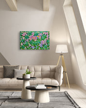 The Value of Now, Treasured Moments by LILY displayed in modern living room, original Korean painting 2024
