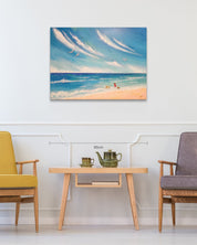 korean art, Let's walk together 1 - DOKHBI ARTWORKS Mint Painting ARTWORKS dokkaebi dokebi k - art Let's walk together 1 size reference 53x72.7cm - original Korean painting by Mint DOKHBI